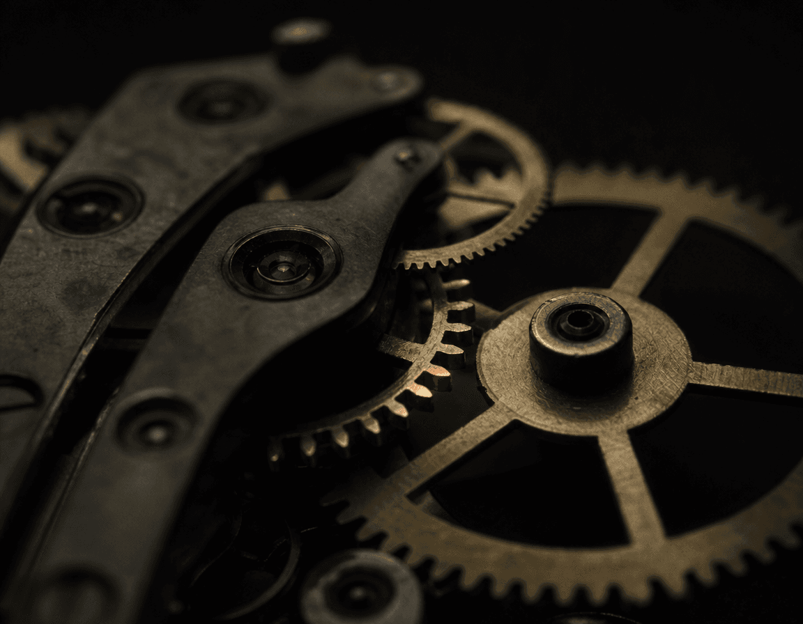 Automation service visual — interconnected workflow nodes